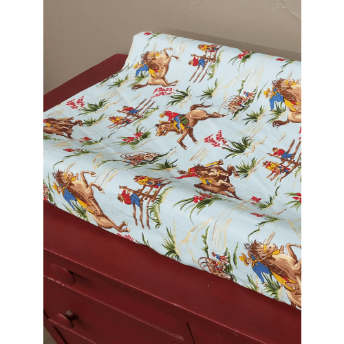 Barn Dandy Cowboy Western Changing Pad Cover