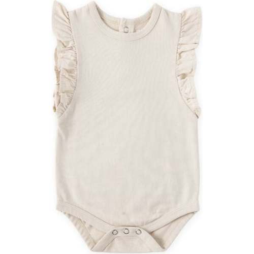 Garment Dye Flutter One-Piece, Sand - Pehr | Maisonette
