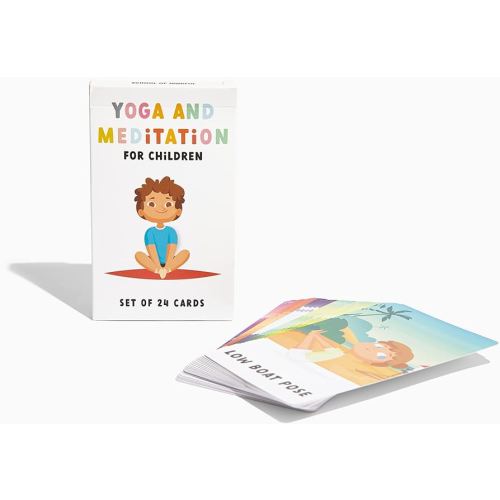The School of Mindfulness- Intro to Yoga and Meditation Deck for Children, Set of 24 Poses and Easy to Learn Activities for Kids, Beginner Yoga and Meditation