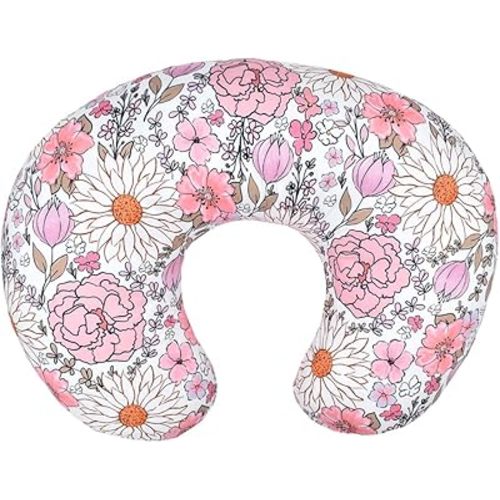Nursing Pillow and Positioner, Breastfeeding, Bottle Feeding, Baby Sitting Support with Removable Ultra Soft Minky Cover, Tummy Time Support for Baby Boys and Girls