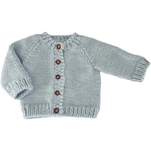 Classic Cardigan, Bowie Grey (6-12mo)