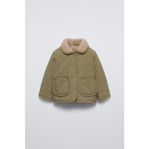 FLEECE JACKET - Khaki | ZARA United States