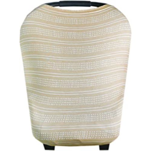 Baby Car Seat Cover Canopy and Nursing Cover Multi-Use Stretchy 5 in 1 Gift"Clay" by Copper Pearl