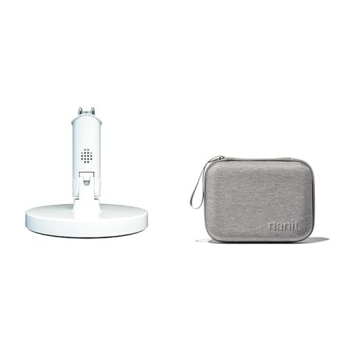 Nanit Flex Multi-Stand – Travel Baby Monitor Accessory, Portable Stand for Nanit Pro Baby Monitor & Travel Case – Protective Hard Shell Carrying Case Pro Baby Monitor and Multi-Stand Travel - White - Flex Multi-Stand+ Carrier Bag Case,