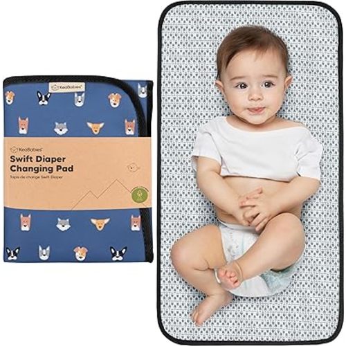 Portable Diaper Changing Pad - Waterproof Foldable Baby Changing Mat - Travel Diaper Change Mat - Lightweight Changing Pads for Baby - Baby Changer - Machine Washable (Pets & Paws)