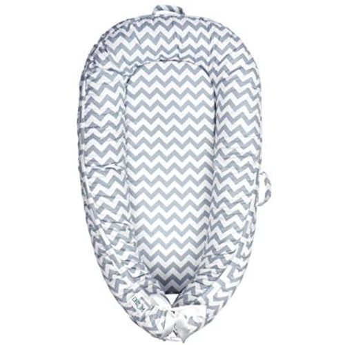 Baby Lounger and Baby Nest Perfect for Co Sleeping Baby Bassinet Soft Cosleeping Baby Bed Premium Quality and Suitable from 0-18 Months -Breathable & Hypoallergenic Portable Crib(Gray)