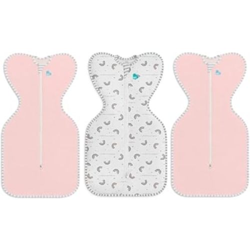 Love to Dream Swaddle UP, Baby Sleep Sack, Swaddle UP Self-Soothing Swaddles for Newborns, Improves Sleep, Snug Fit Helps Calm Startle Reflex, New Born Essentials for Baby, Pink Girl Bundle Pack