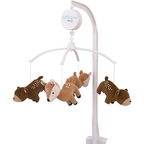 Little Love by NoJo National Park Brown, and Tan Bears, and Deer Plush Musical Mobile