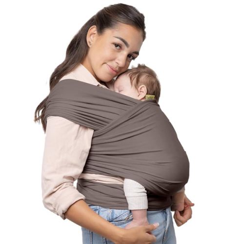 Boba Baby Wrap Carrier – Original Baby Sling Carrier for Newborns (7–35 lbs), Soft, Secure, Hands-Free & Ergonomic, Ideal for Comfortable Bonding, New Parents (Grey)