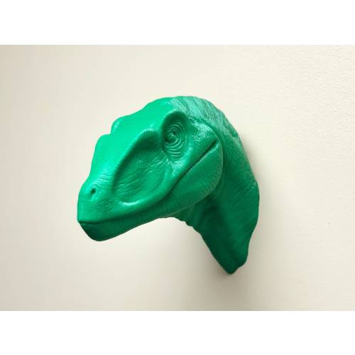 Velociraptor Head Wall Art Mount - 3D Printed Bust