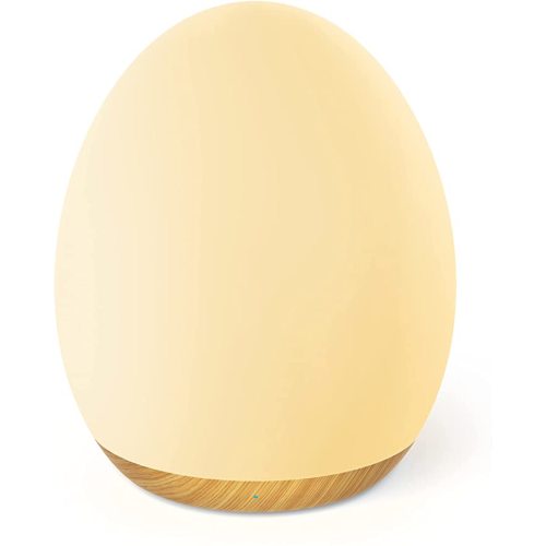 JolyWell Night Light for Kids with Color Changing Mode & Dimming Function, Rechargeable Baby Egg Night Light with 1 Hour Timer&Touch Control, up to 100H, Wood Grain