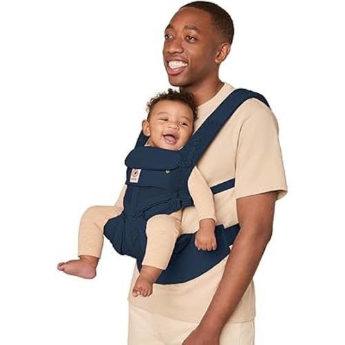 Ergobaby Omni Classic (formerly OMNI 360) All-Position Baby Carrier for Newborn to Toddler with Lumbar Support and Cool Air Mesh, 7-45 Pounds, Midnight Blue, One Size