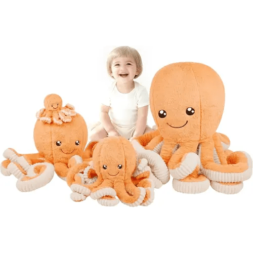 DENTRUN Octopus Stuffed Animals, Giant Octopus Plush Doll Play Toys for Kids Girls Boys Adults Birthday Xmas Halloween Present Stuffed Sea Animals Plushie, 7/16/24/32 Inches, 5 Colors