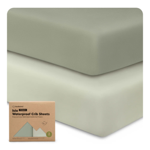 2-Pack Isla [Protect+] Waterproof Crib Sheets