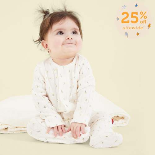 floral organic cotton pointelle magnetic parent favorite footie – Magnetic Me
