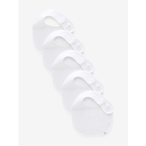 AED 36 (NOT 36 USD) White 100% Cotton Baby Bibs 5 Pack