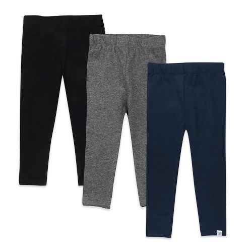 HonestBaby Multipack Leggings Skinny, Flare and Cargo Pants Organic Cotton for Infant Baby Girls, Toddlers, Little Kids