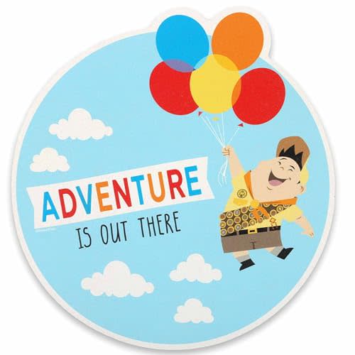 Disney Pixar Up Adventure Is Out There Round Wood Wall Decor - Adorable Up Wall Art for Bedroom, Office or Movie Room