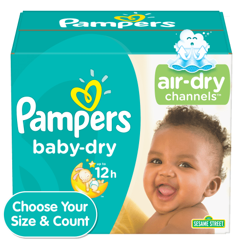 Pampers Baby-Dry Extra Protection Diapers, Size 3, 104 ct