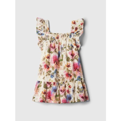 babyGap Smocked Tiered Dress in multi floral, size: 18-24 M