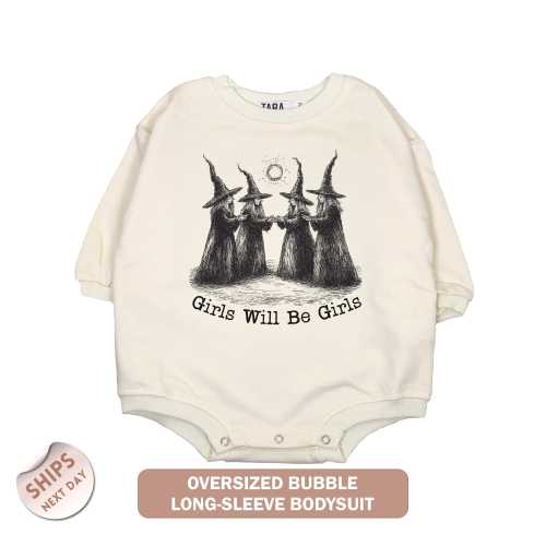 Girls Will Be Girls Witch Baby Onesie®, Baby Girl Halloween Outfit, First Halloween Baby Bodysuit, Witchy Vibes, Baby Shower Gift, 2000966