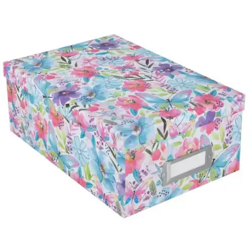 Flowers &amp; Butterflies Photo Storage Box