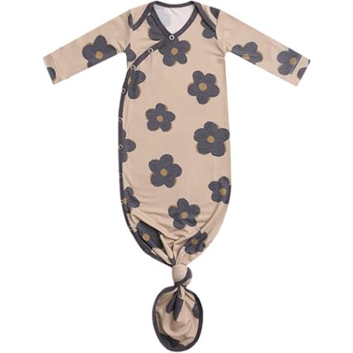 Copper Pearl Newborn Knotted Gown Gemma in Tan