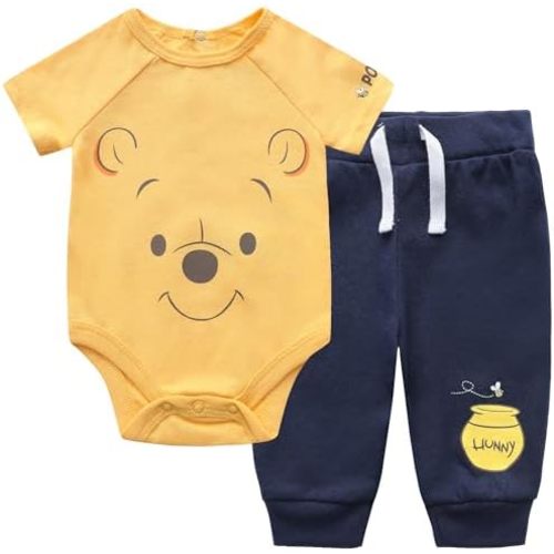 Disney Winnie The Pooh Baby Boys Bodysuit and Pants Set for Newborn and Infant