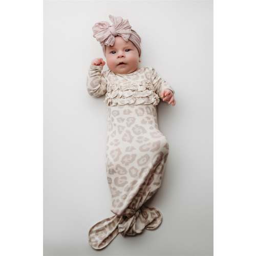 Natural Leopard Knot Gown