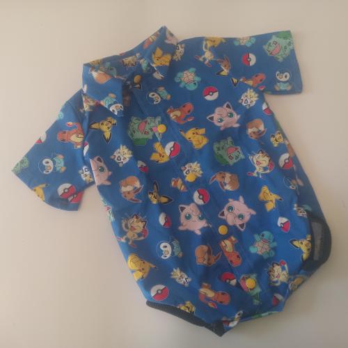 Pokemon baby shirt, baby romper, button up baby shirt, pikachu
