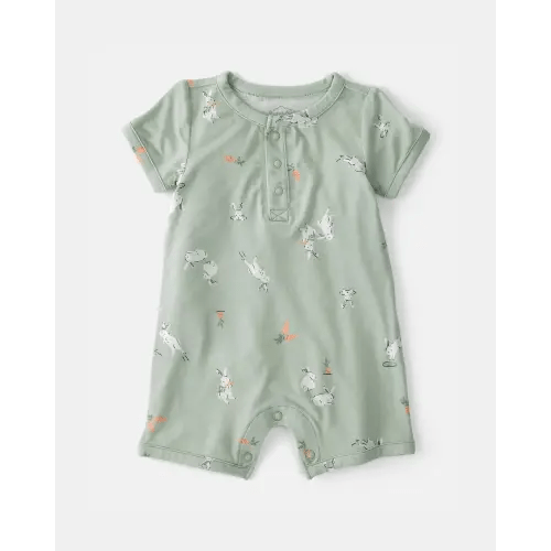 Baby Easter Bunny PurelySoft Romper - Green | Carter's