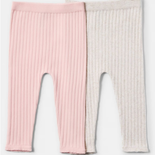 2 Pack Rib Leggings - Kmart