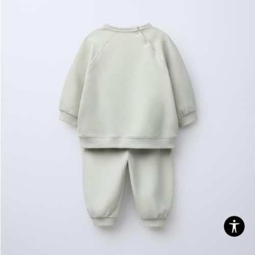 SWEATSHIRT AND JOGGER PANTS MATCHING SET - Light green | ZARA Canada