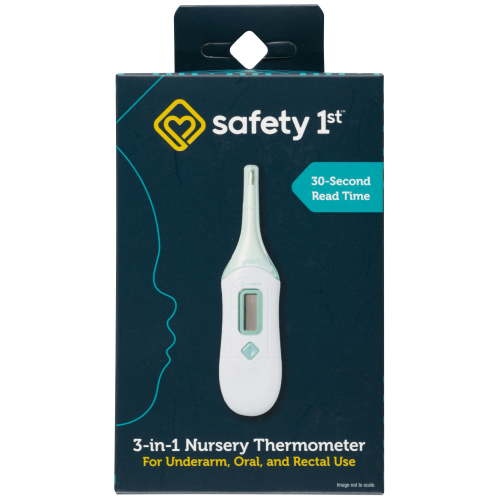 Safety 1 3-in-1 Nursery Thermometer, Sea Stone Aqua, Infant