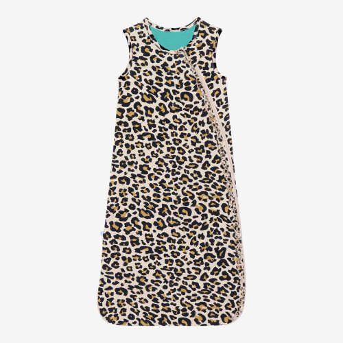 Leopard Brown Ruffled Baby Sleep Sack | Lana Leopard Tan