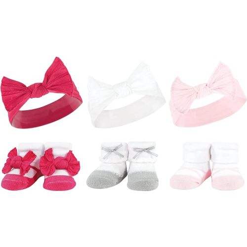 Hudson Baby Girl's Headband and Socks Giftset