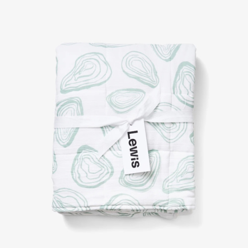 Quilted Baby Blanket - Oyster | Agave – Lewis