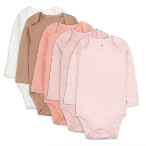 [3 - 6 mo] 5-Pack Organic Cotton Long Sleeve Bodysuits | Honest Baby Clothing