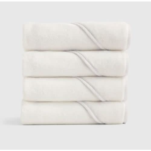 Organic Turkish Cotton Baby Hooded Towel Set 4-Pack - WHITE