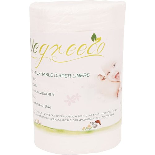 wegreeco Viscose Made from Bamboo Unscented Diaper Liners,Fragance Free and Chlorine Free - 100 Sheets Per Roll (1 Roll, Viscose Made from Bamboo)