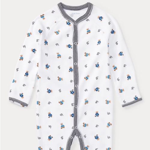Polo Bear Cotton Coverall | Ralph Lauren