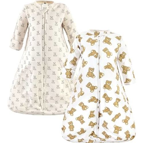 Hudson Baby BabyCotton Long-Sleeve Wearable Sleeping Bag, Sack, Blanket