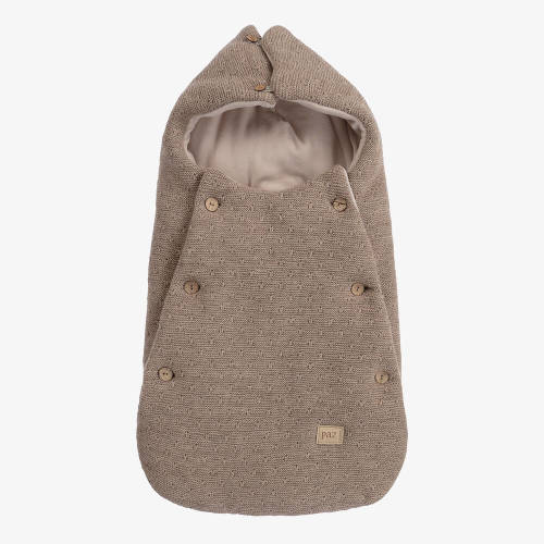 PAZ Rodríguez - Brown Knitted Baby Nest (74cm) | Childrensalon Outlet