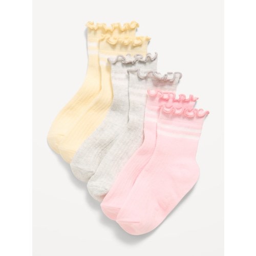 Ruffled Crew Sock 3-Pack for Toddler & Baby