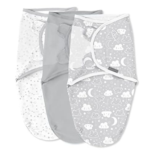 SwaddleMe Original Swaddle - Size Small/Medium, 0-3 Months, 3-Pack (Starry Night) Easy to Use Newborn Swaddle Wrap Keeps Baby Cozy and Secure and Helps Prevent Startle Reflex