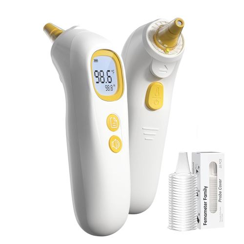 Amazon.com: Ear Thermometer, FSA and HSA Eligible Highly Accurate Thermometer for Kids, Adults and Toddlers, 32 Memory Recall, 1s Fast, 3 Color Fever Alarm with Mute Mode, 21 Disposable Probe Covers (ET107) : Health & Household