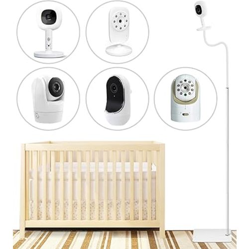 Baby Monitor Floor Stand Compatible with Infant Optics , Nanit Pro, Owlet Cam/Cam 2 Baby Monitor, Adjustable Height 67" ,Also fit for Cameras with 1/4 Thread Connection,Universal Baby Camera Stand