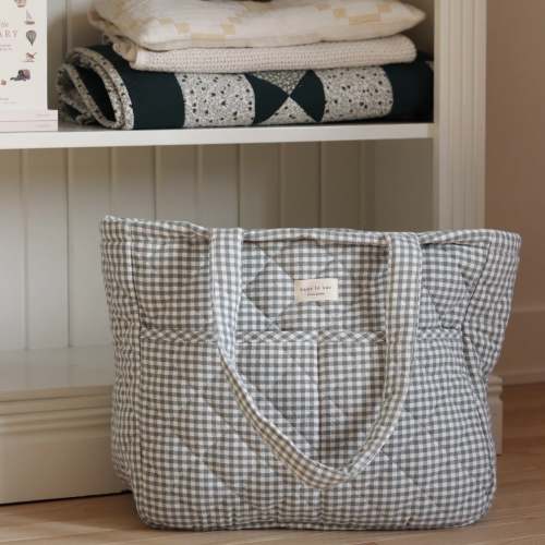Organic cotton diaper bag - Gingham collection