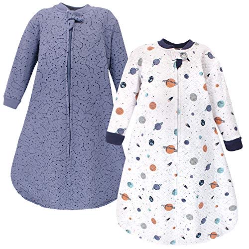 Hudson Baby Unisex Baby Premium Quilted Long Sleeve Sleeping Bag and Wearable Blanket