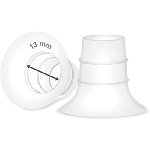 Maymom Flange Inserts 13 mm for Medela, Spectra 24 mm Shields/Flanges, Momcozy/Willow Wearable Cup. Compatible with Medela Freestyle, Harmony to Reduce 24mm Nipple Tunnel Down to 13 mm; 2pc/Each